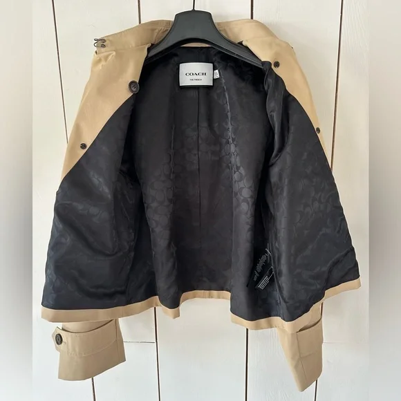 Coach Short Trench Coat Jacket Sz M NWOT - Picture 11 of 16